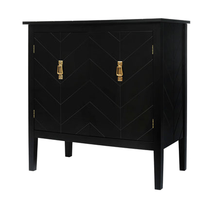 PC3- 2 Door Wooden Cabinets, Off-white Wood Cabinet Vintage Style Sideboard for Living Room Dining Room Office - Likeshoppe 