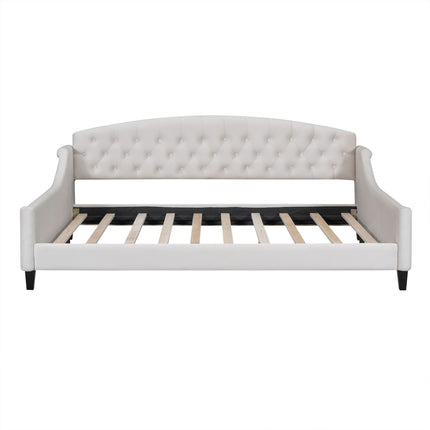 BR8- Modern Luxury Tufted Button Daybed, Full, Beige(Old SKU: SM001009AAE) - Likeshoppe 