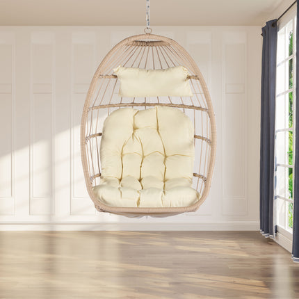 PY1- Outdoor Garden Rattan Egg Swing Chair Hanging Chair - Likeshoppe 