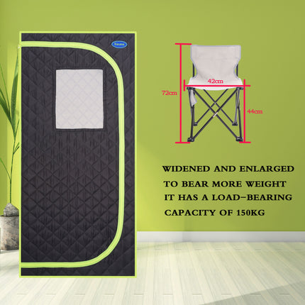 AK5- Portable Plus Type Full Size Far Infrared Sauna tent. Spa;  Detox ; Therapy and Relaxation at home.Larger Space; Stainless Steel Pipes Connector Easy to Install - Likeshoppe 