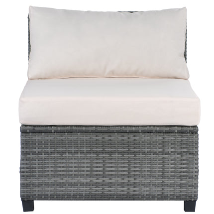 PX10- 8 Piece Rattan Sectional Seating Group with Cushions;  Patio Furniture Sets;  Outdoor Wicker Sectional - Likeshoppe 
