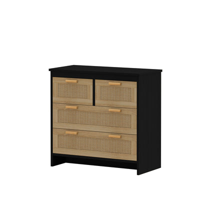 CB8-4 Drawers Rattan Cabinet,for Bedroom,Living Room,Dining Room,Hallways,Easy Assembly - Likeshoppe 