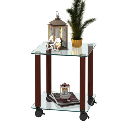 ST2- 1-Piece Side Table ;  2-Tier Space End Table ; Modern Night Stand;  Sofa table;  Side Table with Storage Shelve - Likeshoppe 