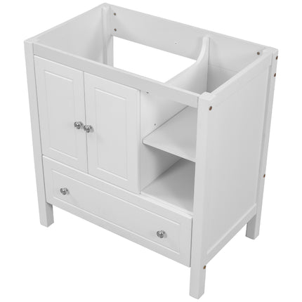 PT9- 30\\" Bathroom Vanity Base Only;  Solid Wood Frame;  Bathroom Storage Cabinet with Doors and Drawers - Likeshoppe 