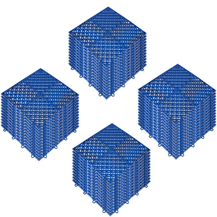 AJ5- Tiles Interlocking 50 PCS Blue, Drainage Tiles 12x12x0.5 Inches, Deck Tiles Outdoor Floor Tiles, Outdoor Interlocking Tiles, Deck Flooring for Pool Shower Bathroom Deck Patio Garage - Likeshoppe 