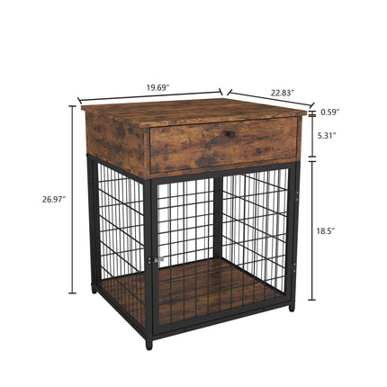 PE10- Furniture Dog Crates for small dogs Wooden Dog Kennel Dog Crate End Table, Nightstand - Likeshoppe 