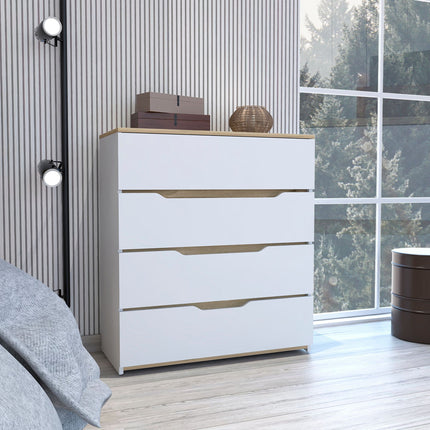 PD12- California Drawer Dresser; Four Spacious Drawers; Superior Top - Likeshoppe 