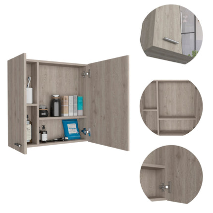 PU5- Kenya Medicine Cabinet, Mirror, Double Door, Four Interior Shelves, Black - Likeshoppe 