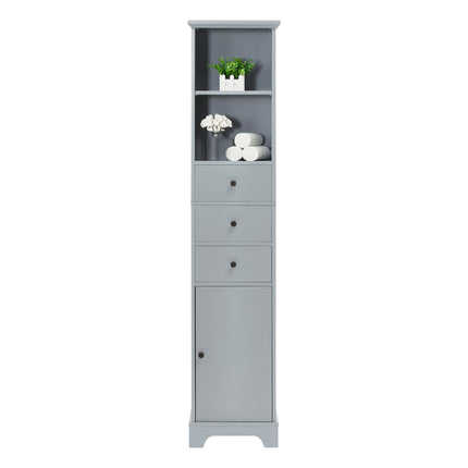 PU13- Tall Bathroom Cabinet;  Freestanding Storage Cabinet with 3 Drawers and Adjustable Shelf;  MDF Board with Painted Finish - Likeshoppe 