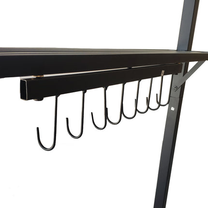 AG12- Outdoor Grill Gazebo 8 x 5 Ft;  Shelter Tent;  Double Tier Soft Top Canopy and Steel Frame with hook and Bar Counters - Likeshoppe 