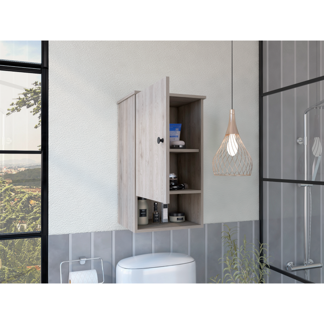 PU9- Alaska Medicine Cabinet; With Three Storage Shelves; Single Door Cabinet - Likeshoppe 