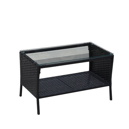 PX5- 4 PC Rattan Patio Furniture Set Outdoor Patio Cushioned Seat Wicker Sofa - Likeshoppe 