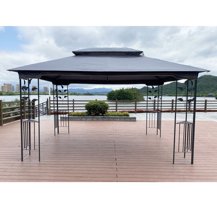 AG13- 13x10 Outdoor Patio Gazebo Canopy Tent With Ventilated Double Roof And Mosquito net(Detachable Mesh Screen On All Sides); Suitable for Lawn;  Garden;  Backyard and Deck - Likeshoppe 