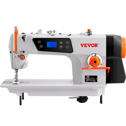 PN1- VEVOR Industrial Sewing Machine, Heavy-duty Lockstitch Sewing Machine with 550W Servo Motor Table Stand, Electro-mechanization Intelligent Start-stop, 0-5mm Industrial Straight Stitch 5000s.p.m - Likeshoppe 