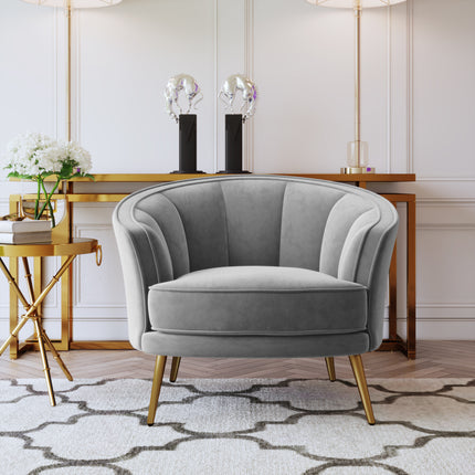 PJ1- Modern Velvet Accent Barrel Chair Leisure Accent Chair Living Room Upholstered Armchair Vanity Chair for Bedroom Meeting Room - Likeshoppe 