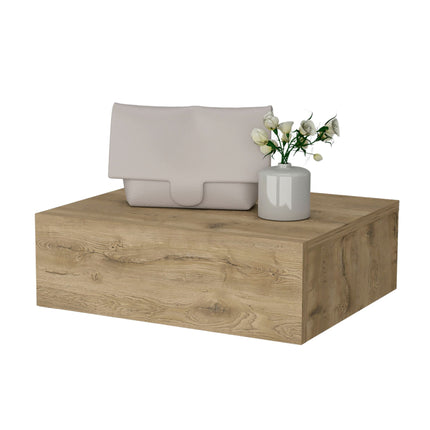 PE1- Vienna Floating Nightstand, Sleek Wall-Mounted Design with Spacious Drawer Storage, Dark Brown - Likeshoppe 