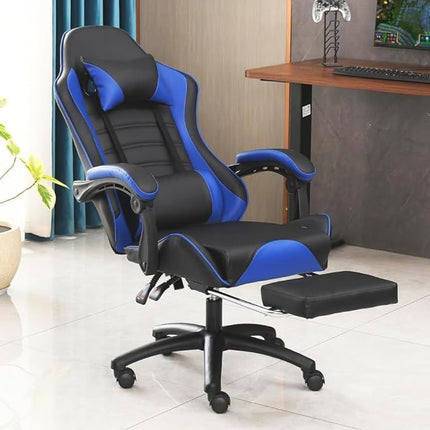 PM1- Ergonomic Gaming Chair for Adults, Comfortable Computer Chair for Heavy People, Adjustable Height Office Desk Chair with Wheels, Breathable Leather Video Game Chairs - Likeshoppe 