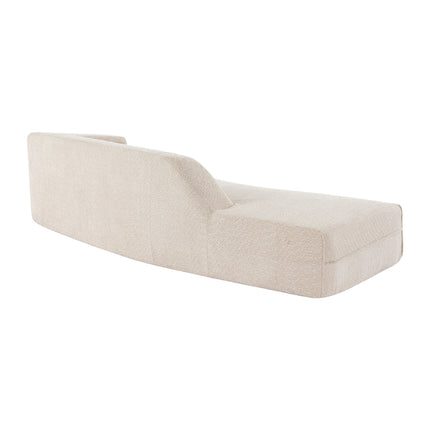 F5- 109.4" Curved Chaise Lounge Modern Indoor Sofa Couch for Living Room, Beige - Likeshoppe 