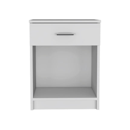PE3- Pictor Nightstand, One Drawer, Lower Shelf, Superior Top, Black - Likeshoppe 