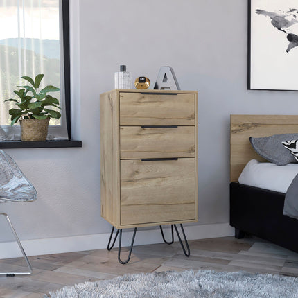 PD10- London Dresser; Three Drawers; Superior Top; Hairpin Legs - Likeshoppe 