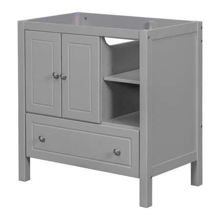 PT9- 30\\" Bathroom Vanity Base Only;  Solid Wood Frame;  Bathroom Storage Cabinet with Doors and Drawers - Likeshoppe 