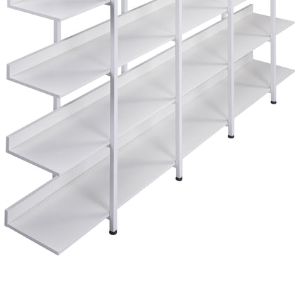 BC1- 5 Tier Bookcase Home Office Open Bookshelf, Vintage Industrial Style Shelf with Metal Frame, MDF Board - Likeshoppe 