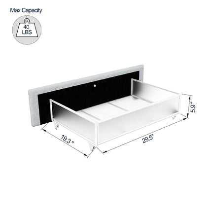 BR9- Anda Queen Size Ivory Boucle Upholstered Platform Bed with Patented 4 Drawers Storage, Tufted Headboard, Wooden Slat Mattress Support, No Box Spring Needed. - Likeshoppe 