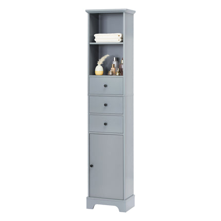 PU13- Tall Bathroom Cabinet;  Freestanding Storage Cabinet with 3 Drawers and Adjustable Shelf;  MDF Board with Painted Finish - Likeshoppe 