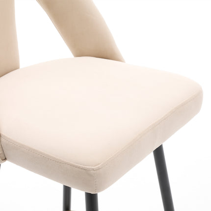 BS6- Collection Modern | Contemporary Velvet Upholstered  28\\" Bar Stool & Counter Stools with Nailheads and Gold Tipped Black Metal Legs,Set of 2 - Likeshoppe 
