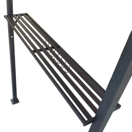 AG12- Outdoor Grill Gazebo 8 x 5 Ft;  Shelter Tent;  Double Tier Soft Top Canopy and Steel Frame with hook and Bar Counters - Likeshoppe 