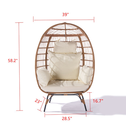 PY3- Outdoor Garden Rattan Egg Swing Chair Hanging Chair - Likeshoppe 