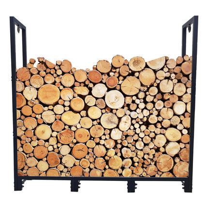AL5- 4ft Firewood Rack Stand, Firewood Rack Outdoor Indoor Firewood Rack Holder for Outdoor Courtyard, Patio Fireplace Fire Pits Wood Pile Storage - Likeshoppe 