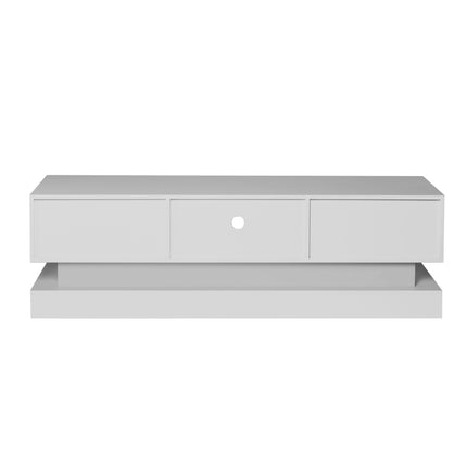 TV11- 63inch WHITE morden TV Stand with LED Lights,high glossy front TV Cabinet,can be assembled in Lounge Room, Living Room or Bedroom,color:WHITE - Likeshoppe 