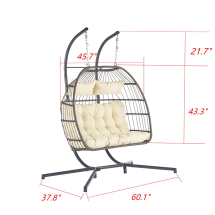 PY2- Outdoor Rattan Furniture Hanging Chair Egg Chair - Likeshoppe 