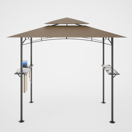AG6- 8x 5 FT Grill Gazebo Grill Canopy Double Tiered BBQ Gazebo Outdoor BBQ Canopy - Likeshoppe 