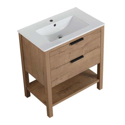 PT2- 30 Inch Bathroom Vanity Plywood With 2 Drawers - Likeshoppe 