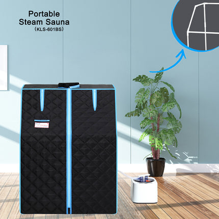 AK7- Portable Half body Black Steam Sauna Tent for Personal Relaxation;  Detox and Therapy at home.PVC Pipe Connector Easy to Install.Fast heating with FCC Certification - Likeshoppe 