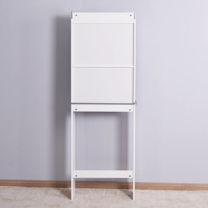 PU18- Modern Over The Toilet Space Saver Organization Wood Storage Cabinet for Home;  Bathroom -White - Likeshoppe 
