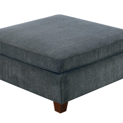 S5- Living Room Furniture Grey Chenille Modular Sectional 8pc Set Large Corner L-Sectional Modern Couch 2x Corner Wedge 4x Armless Chairs and 2x Ottomans Plywood - Likeshoppe 