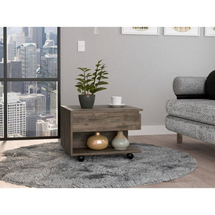 PE3- Pictor Nightstand, One Drawer, Lower Shelf, Superior Top, Black - Likeshoppe 