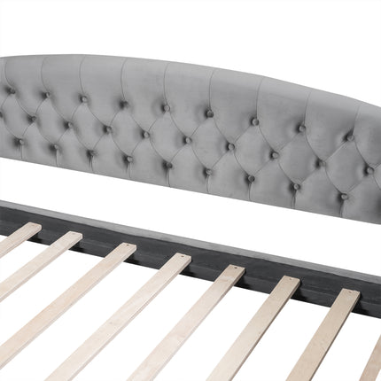BR7- Modern Luxury Tufted Button Daybed, Full, Gray (Old SKU: SM001009AAE) - Likeshoppe 
