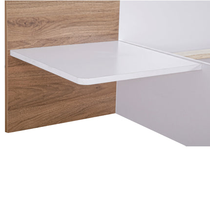 PF5- Queen Size Platform Bed with Headboard, Drawers, Shelves, USB Ports and Sockets - Likeshoppe 