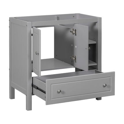 PT9- 30\\" Bathroom Vanity Base Only;  Solid Wood Frame;  Bathroom Storage Cabinet with Doors and Drawers - Likeshoppe 
