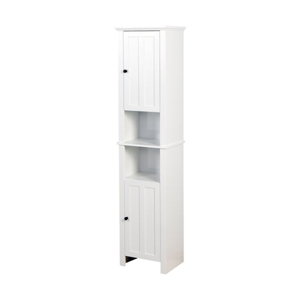 PU15- Bathroom Floor Storage Cabinet with 2 Doors Living Room Wooden Cabinet with 6 Shelves 15.75 x 11.81 x 66.93 inch - Likeshoppe 