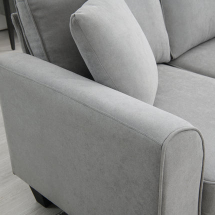 S4- 108*85.5" Modern U Shape Sectional Sofa, 7 Seat Fabric Sectional Sofa Set with 3 Pillows Included for Living Room, Apartment, Office,3 Colors - Likeshoppe 