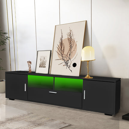 TV9- Modern TV stand with LED Lights Entertainment Center TV cabinet with Storage for Up to 75 inch for Gaming Living Room Bedroom - Likeshoppe 