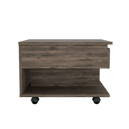 PE3- Pictor Nightstand, One Drawer, Lower Shelf, Superior Top, Black - Likeshoppe 