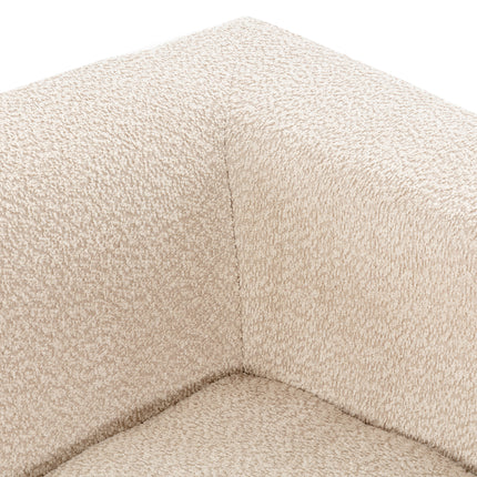 F5- 109.4" Curved Chaise Lounge Modern Indoor Sofa Couch for Living Room, Beige - Likeshoppe 