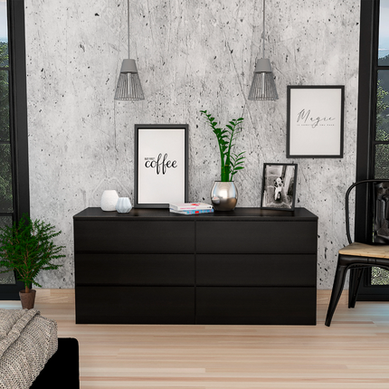 PD8- Seul Six Drawer Double Dresser; Superior Top - Likeshoppe 