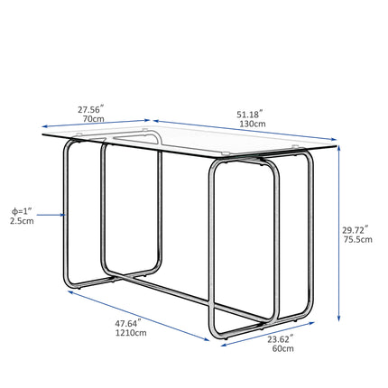 DS2- 5-piece Rectangle Dining Table Set;  Tempered Glass Dining Table for Kitchen Room;  (Transparent+Black) - Likeshoppe 
